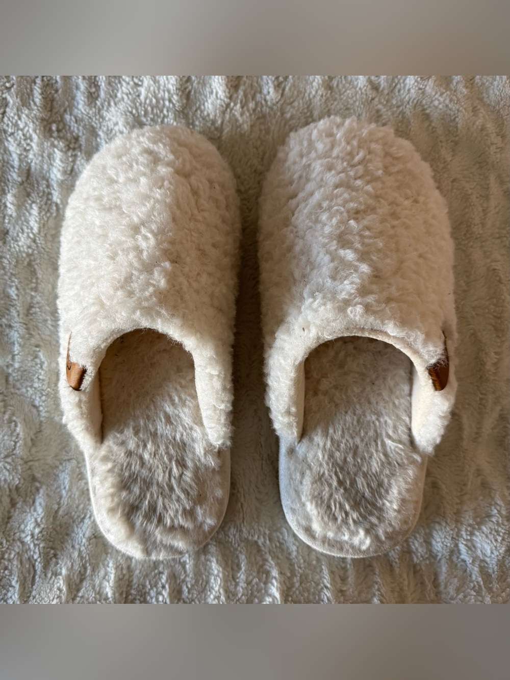 White Fuzzy Slippers